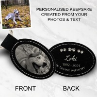 Cherished Memories Personalised Dog Memorial Leatherette Keyring