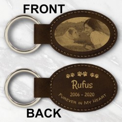 Furever in My Heart Photo Keyring (Rustic/Gold)