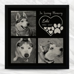 In Loving Memory Photo Collage (Black/Silver) - Out Of Stock