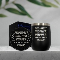 Proudest Mother Pupper to... Tumbler Cup and Coaster Personalised Gift Set