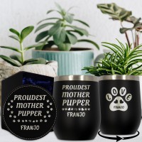 Proudest Mother Pupper to... Tumbler Cup and Coaster Personalised Gift Set