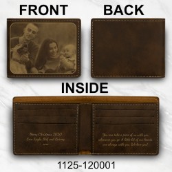 Photo Bifold Wallet (Rustic/Gold)