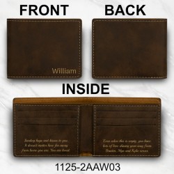 Name Bifold Wallet (Rustic/Gold)