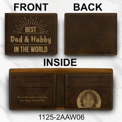 Best… & Photo Bifold Wallet (Rustic/Gold)