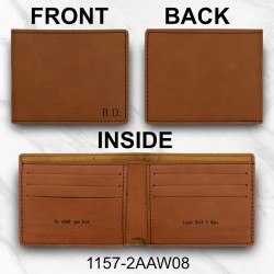 Initials Bifold Wallet (Chestnut/Black)