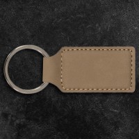 Best Dad Father's Day Light Brown Leatherette Rectangle Keyring