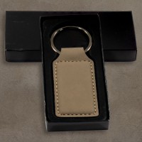 Dad the King Father's Day Light Brown Leatherette Rectangle Keyring