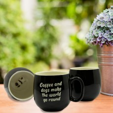 Peekaboo Coffee and Dogs Make the World Go Round Mug