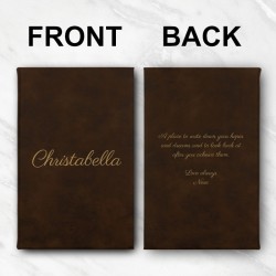 Classic Script Name Notebook (Rustic/Gold) - Out Of Stock