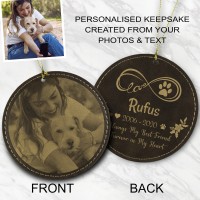 Tender Paws Personalised Pet Memorial Leatherette Ornament