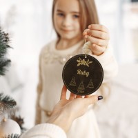 Family Christmas Heirloom Leatherette Ornament