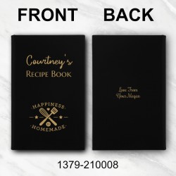 Happiness is Homemade Recipe Book (Black/Gold)