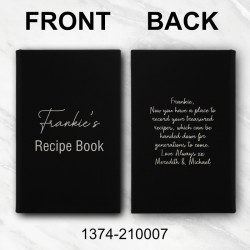 Simple Centred Recipe Book (Black/Silver)