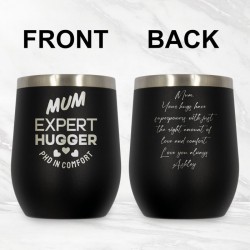 Mum Expert Tumbler (Black/Silver)